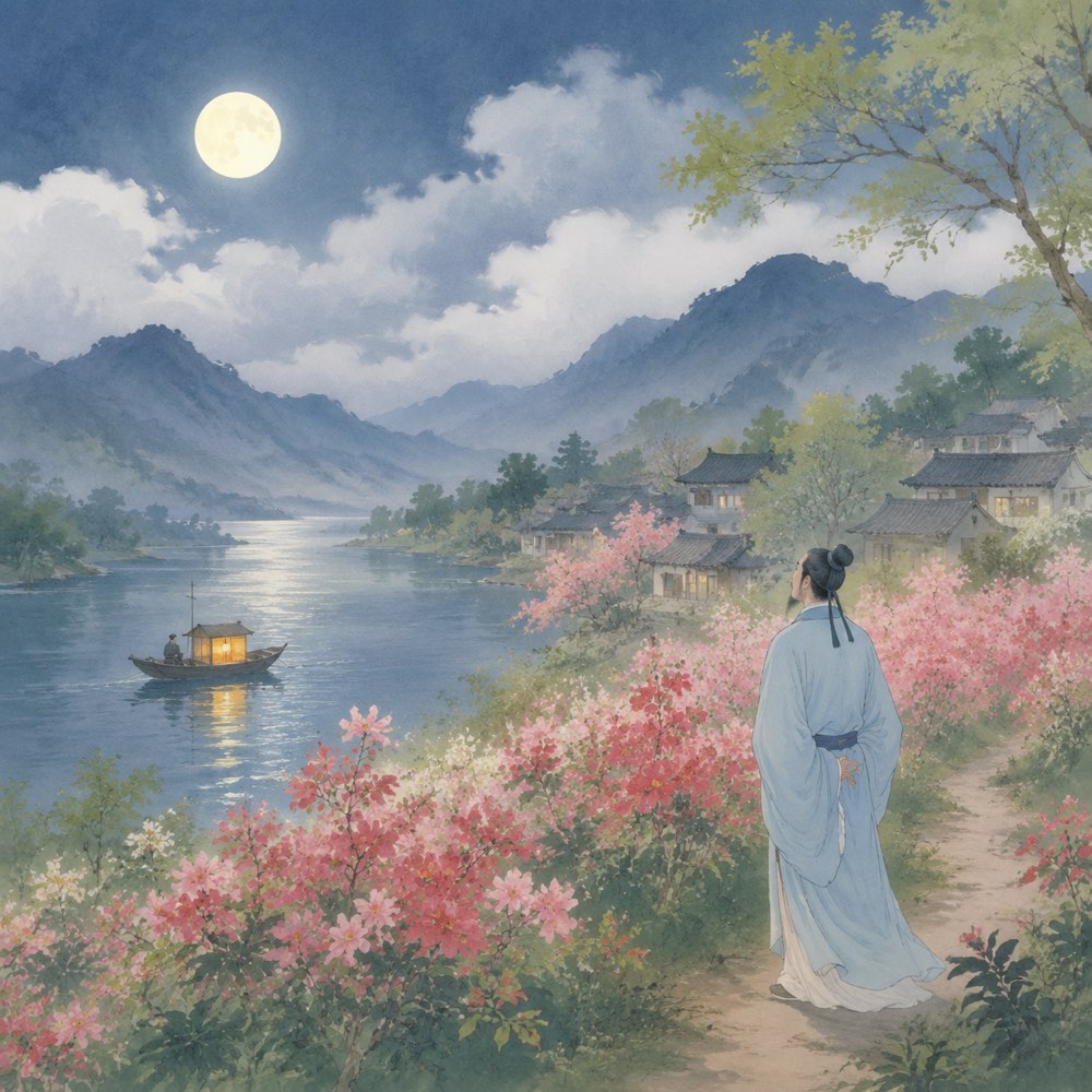 《春夜喜雨》诗意配图