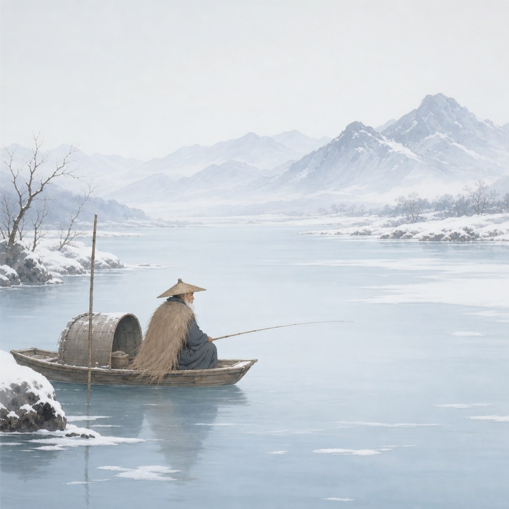 《江雪》诗意配图