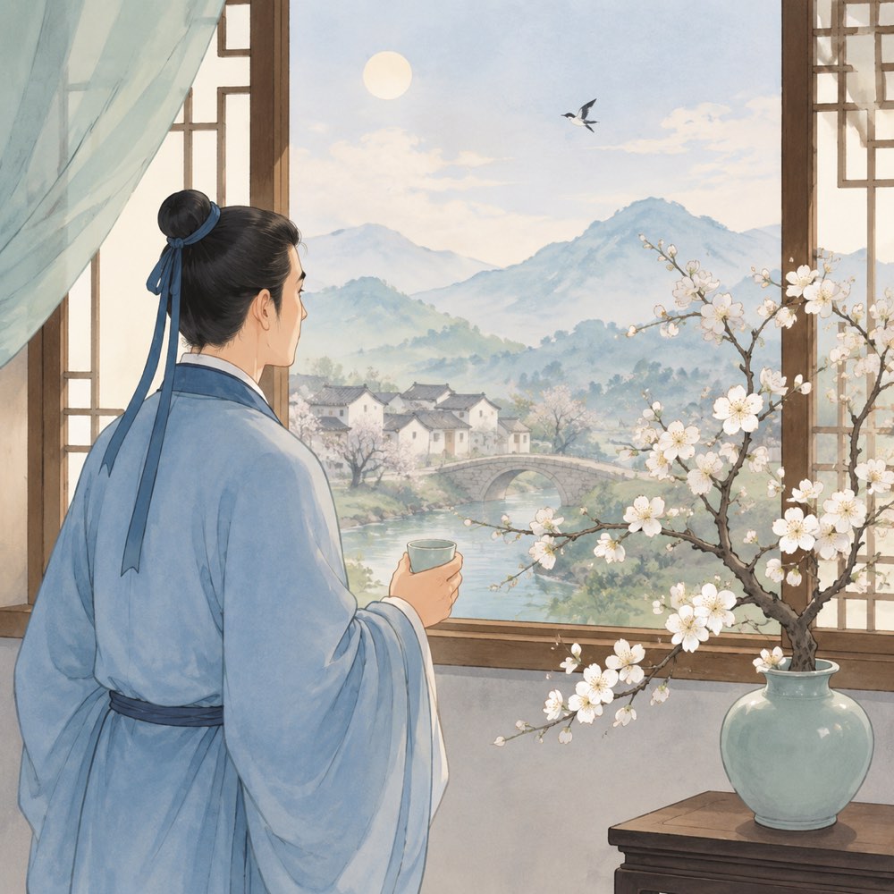 《杂诗》诗意配图