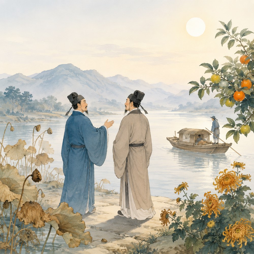 《赠刘景文》诗意配图