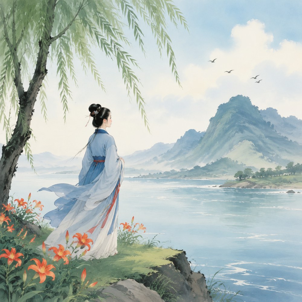 《夏日绝句》诗意配图