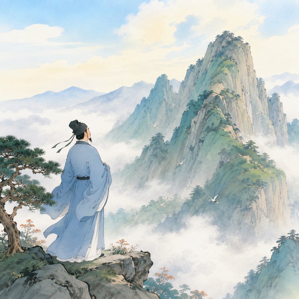 《题西林壁》诗意配图