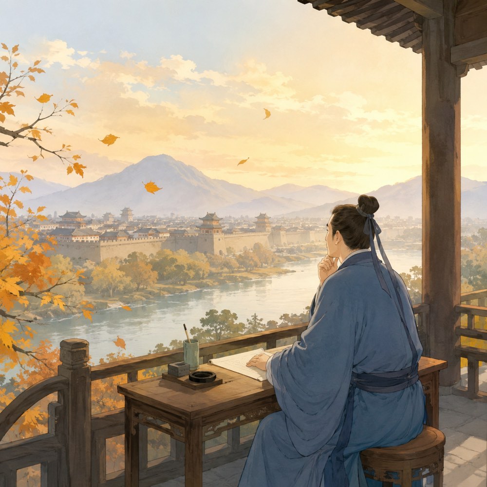 《秋思》诗意配图
