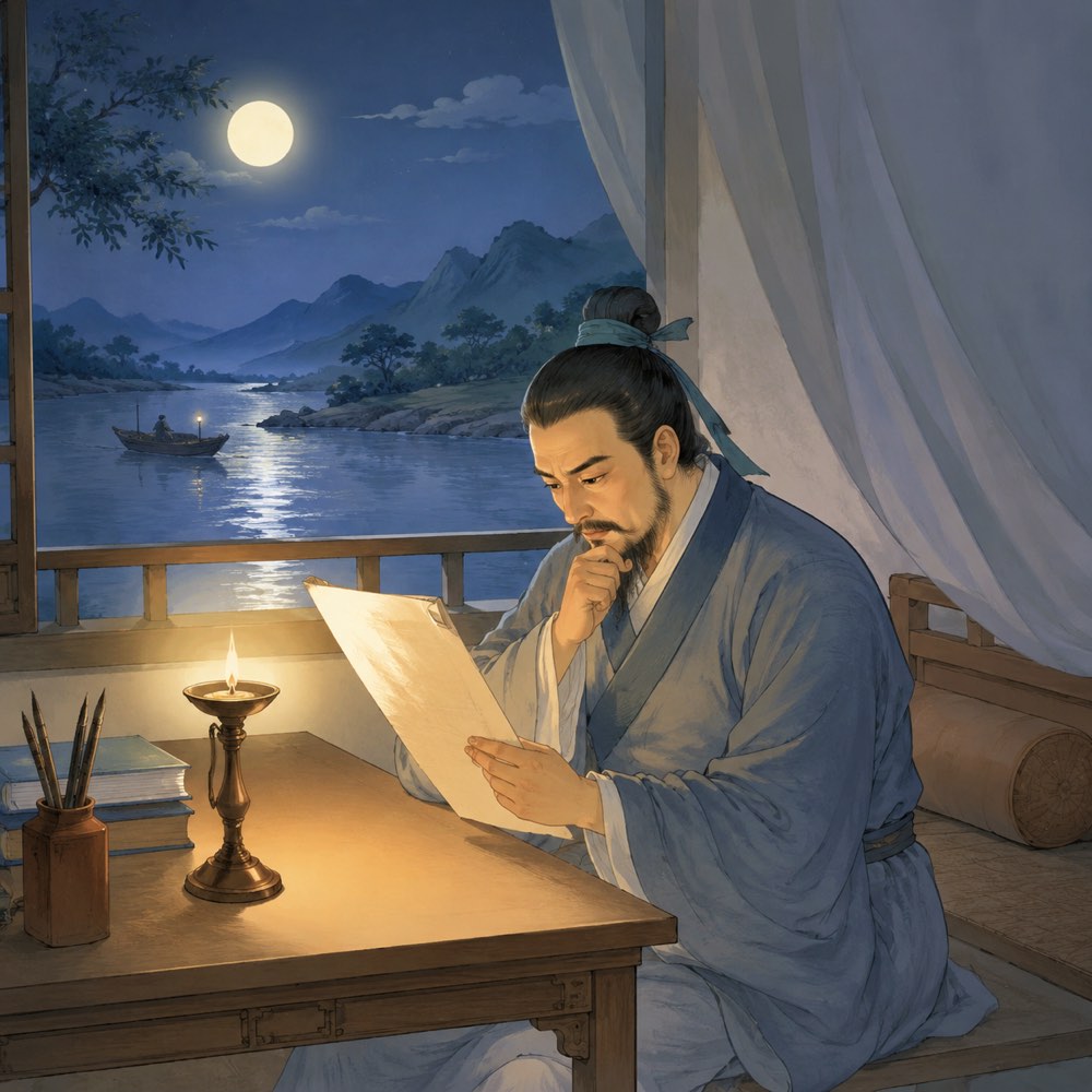 《病起书怀》诗意配图