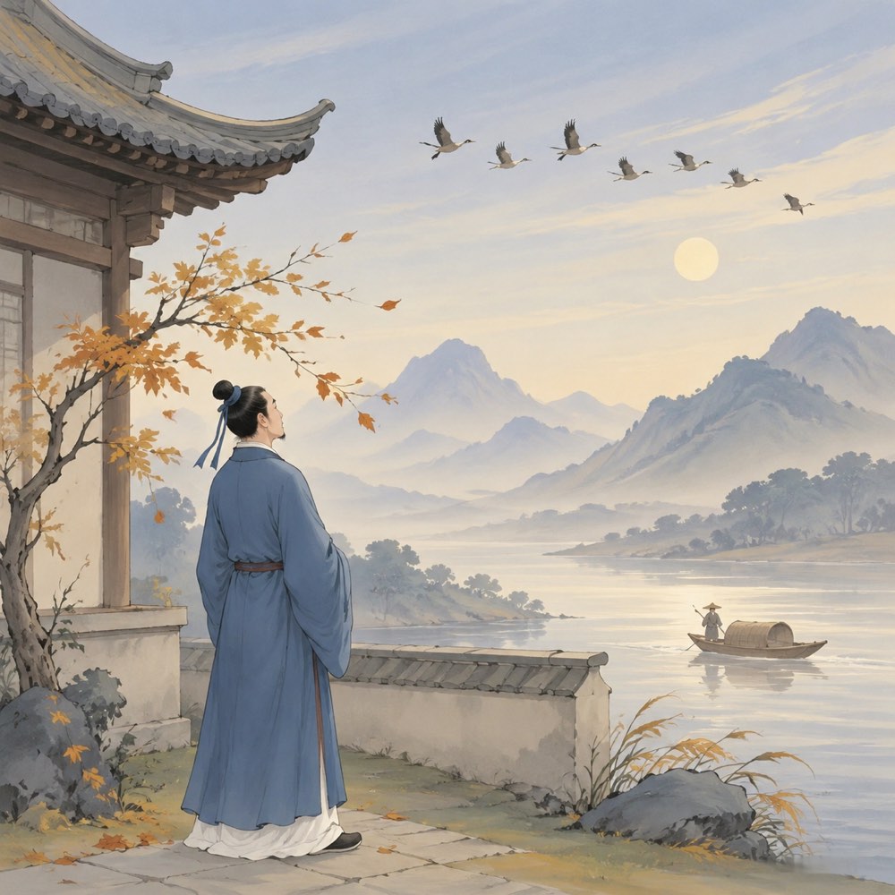 《秋风引》诗意配图