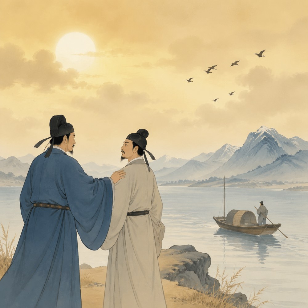 《别董大》诗意配图