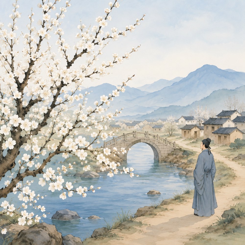 《早梅》诗意配图
