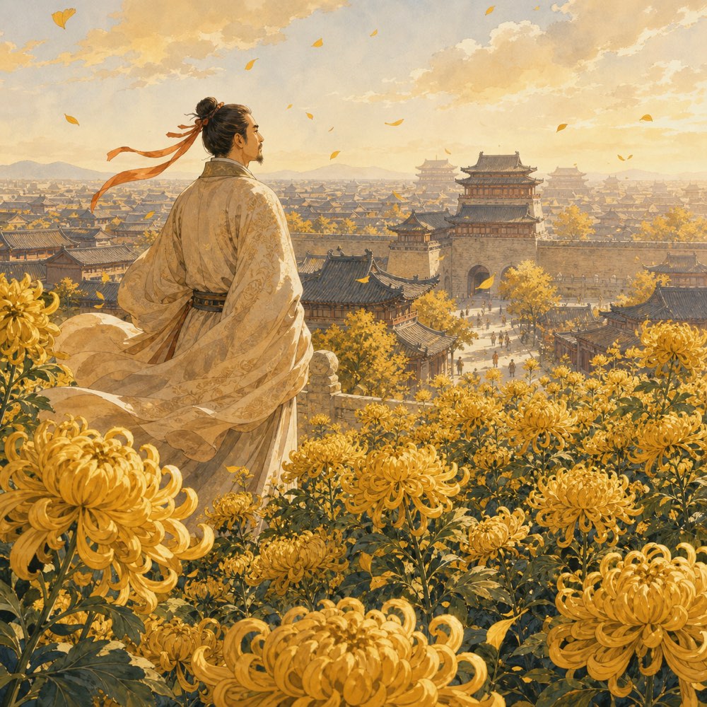 《不第后赋菊》诗意配图