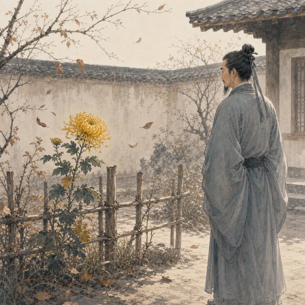 《寒菊》诗意配图
