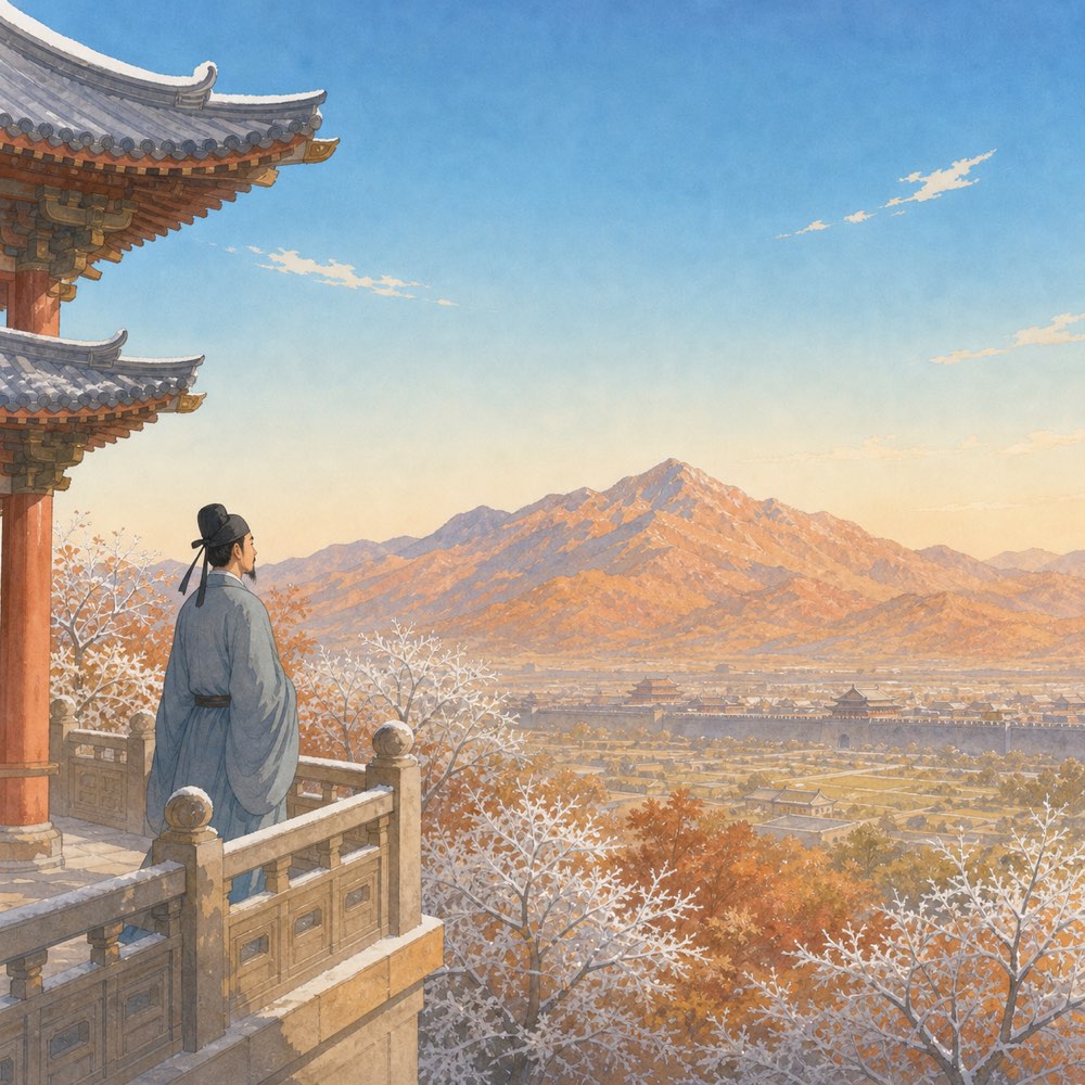 《长安秋望》诗意配图
