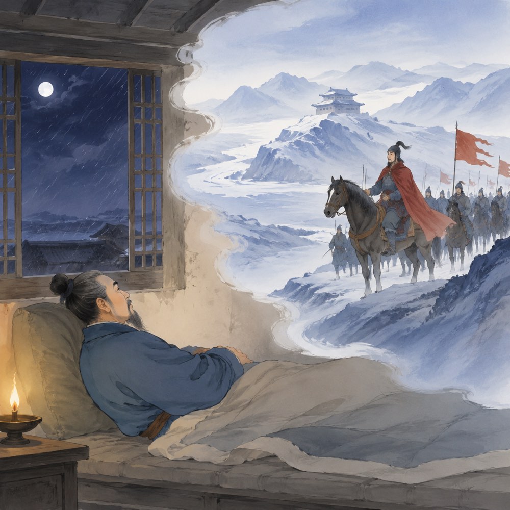 《十一月四日风雨大作》诗意配图