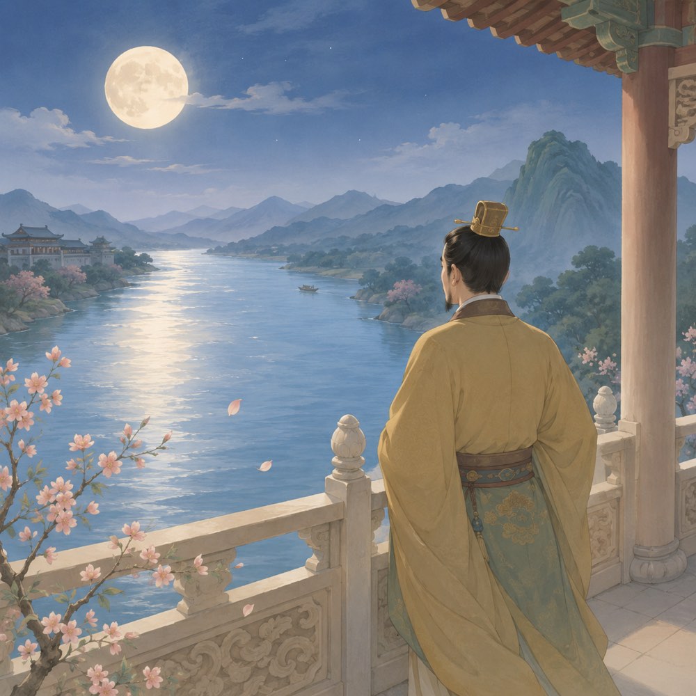 《虞美人·春花秋月何时了》诗意配图
