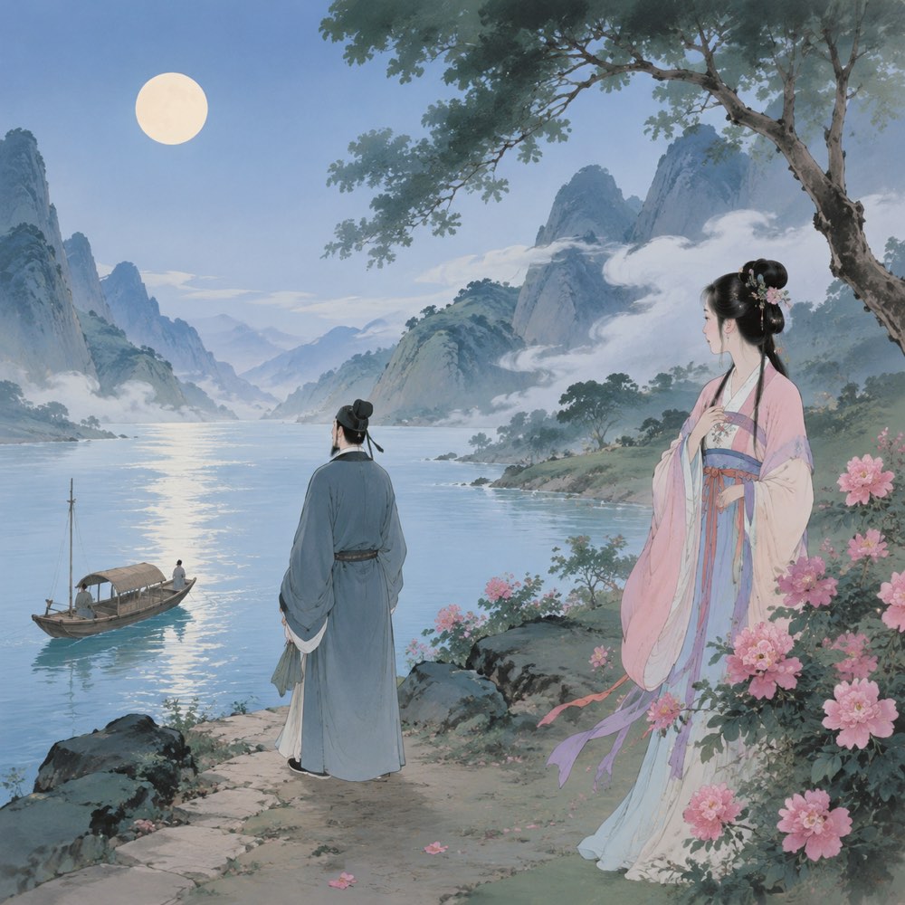 《离思五首·其四》诗意配图