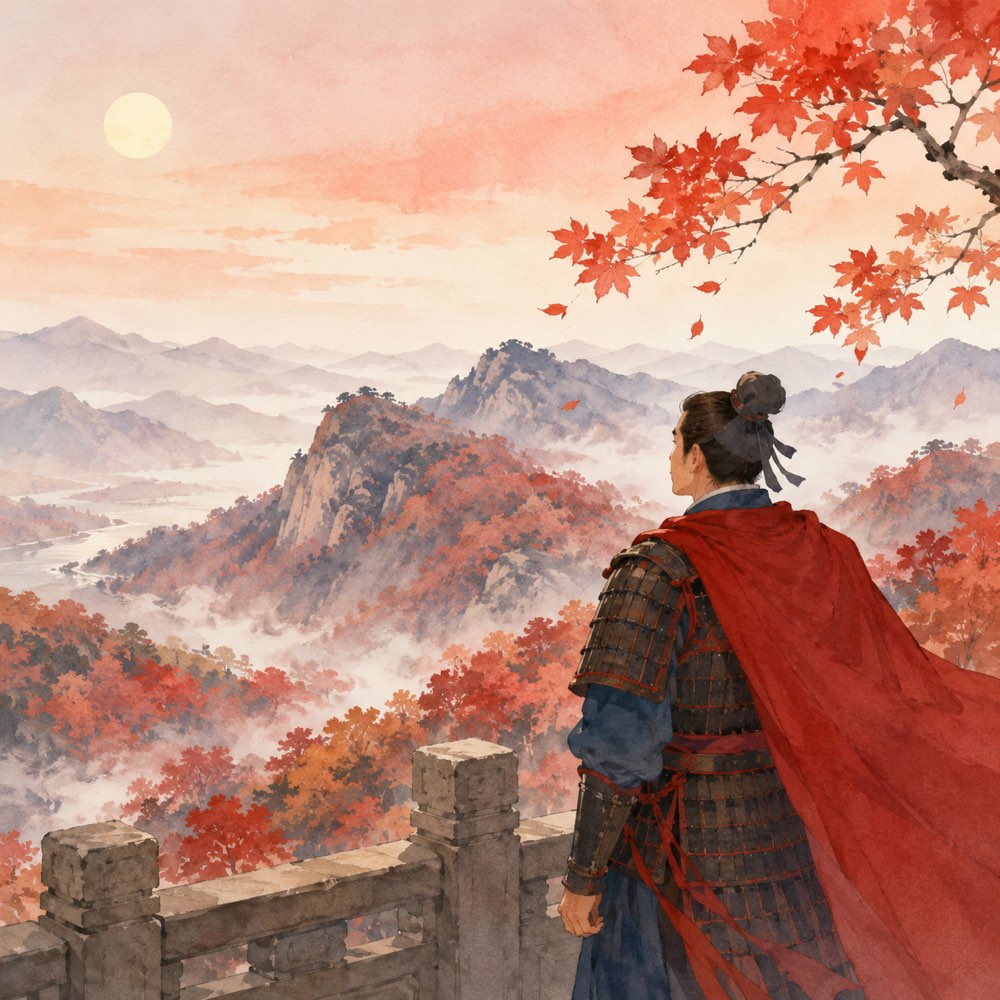 《望阙台》诗意配图