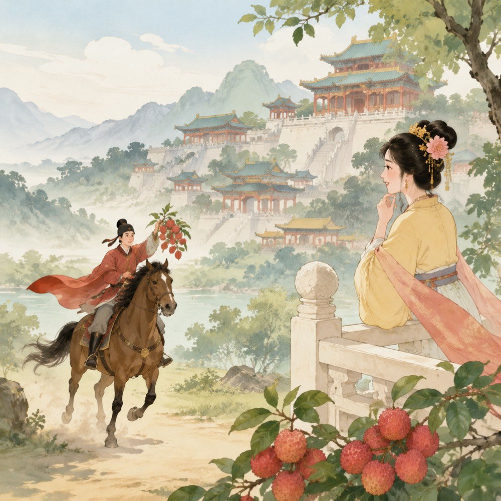 《过华清宫绝句三首·其一》诗意配图