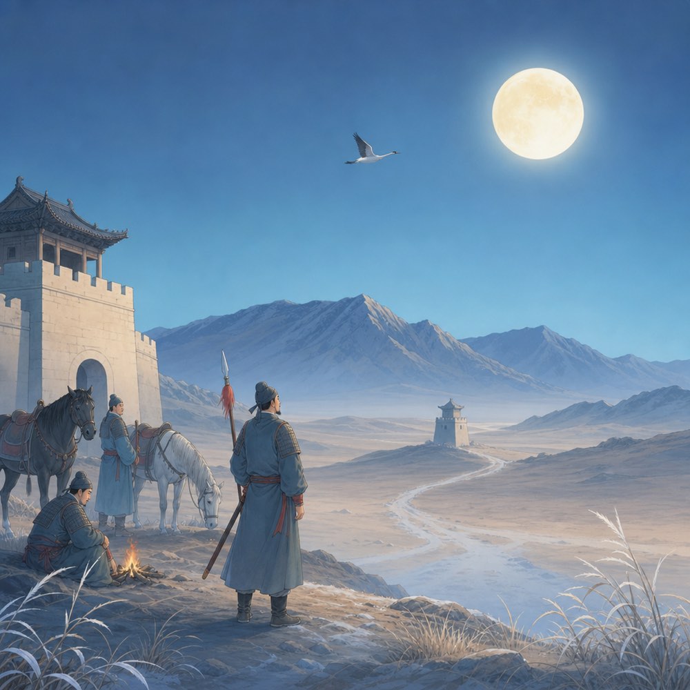 《月夜忆舍弟》诗意配图