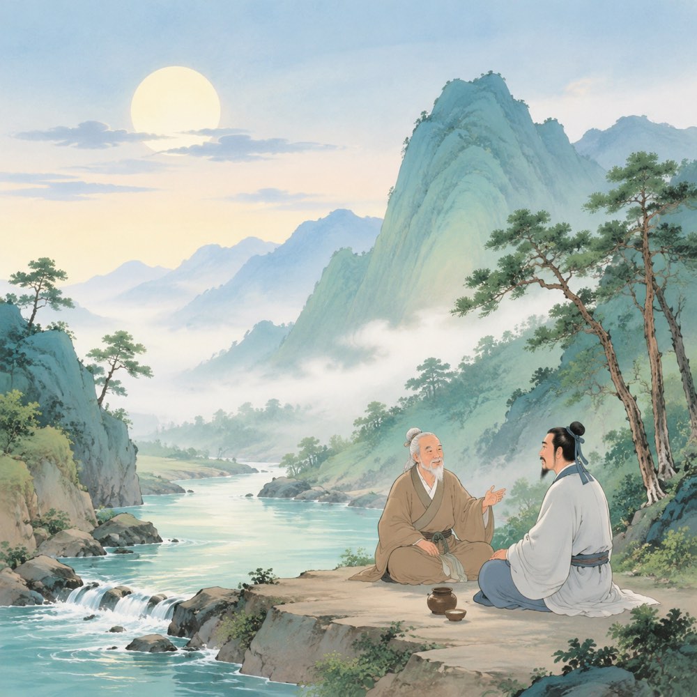 《终南别业》诗意配图