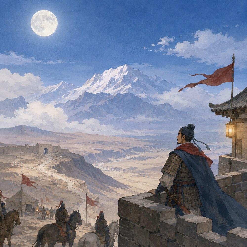 《关山月》诗意配图