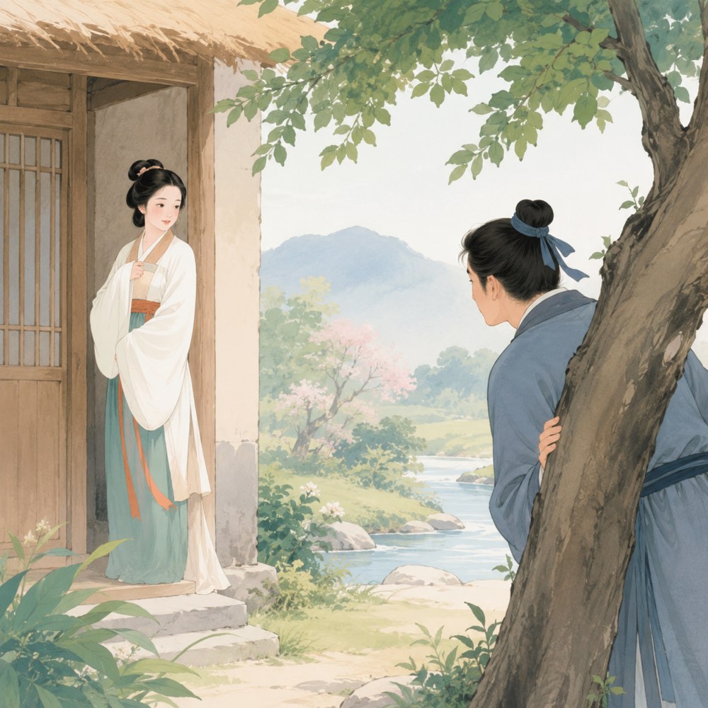 《静女》诗意配图